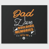 Daddy Gift Liebe Gebäude Erinnerungen mit dir Geschenkpapier (Flach)