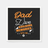 Daddy Gift Liebe Gebäude Erinnerungen mit dir Serviette (Vorderseite)