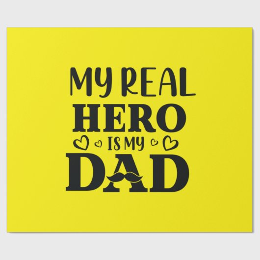 Daddy Gift mein echter Held ist mein Held Geschenkpapier (Flach)