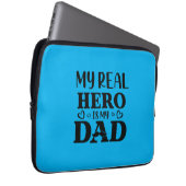 Daddy Gift mein echter Held ist mein Held Laptopschutzhülle (Vorne Rechts)