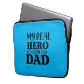 Daddy Gift mein echter Held ist mein Held Laptopschutzhülle (Vorderseite Links)