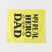 Daddy Gift mein echter Held ist mein Held Wandteppich (Vorderseite (Horizontal))