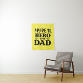 Daddy Gift mein echter Held ist mein Held Wandteppich (Beispiel)