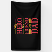 Daddy Gift My Hero Friend Vater Banner (Vertikal)