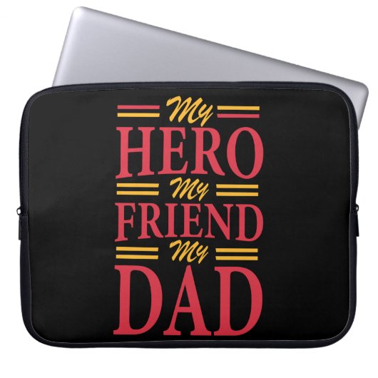Daddy Gift My Hero Friend Vater Laptopschutzhülle (Vorderseite)