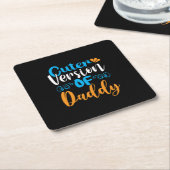 Daddy Gift Niedlichere Version von Daddy Rechteckiger Pappuntersetzer (angewinkelt)