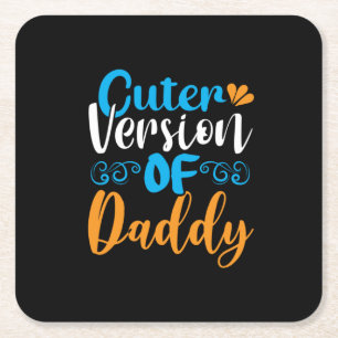 Daddy Gift Niedlichere Version von Daddy Rechteckiger Pappuntersetzer