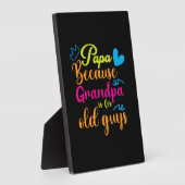 Daddy Gift Papa, weil Opa für alte Typ ist Fotoplatte (Seite)