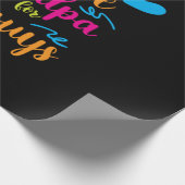 Daddy Gift Papa, weil Opa für alte Typ ist Geschenkpapier (Ecke)