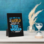 Daddy Gift Sie sind die Welt Daddy Fotoplatte (Seite)