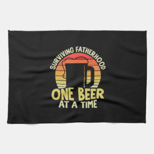 Daddy Gift überleben Vaterschaft ein Bier Geschirrtuch