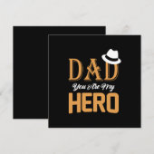 Daddy Gift Vater, du bist mein Held Einladung (Vorne/Hinten)
