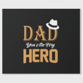 Daddy Gift Vater, du bist mein Held Geschenkpapier (Flach)