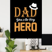 Daddy Gift Vater, du bist mein Held Poster (Heimbüro)