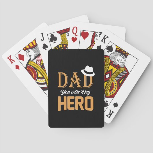 Daddy Gift Vater, du bist mein Held Spielkarten (Rückseite)