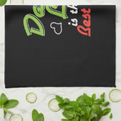 Daddy Gift Vater Leben ist das beste Leben Geschirrtuch (Gefaltet)