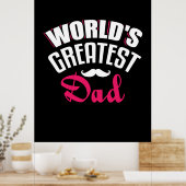 Daddy Gift World Bester Vater Poster (Küche)