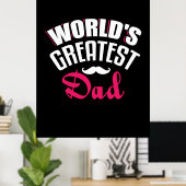 Daddy Gift World Bester Vater Poster (Heimbüro)