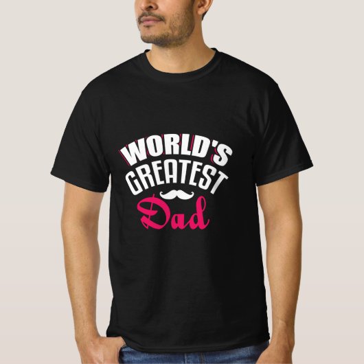 Daddy Gift World Bester Vater T-Shirt (Vorderseite)