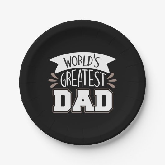 Daddy Gift World's größter Vater Pappteller (Vorderseite)
