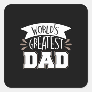 Daddy Gift World's größter Vater Quadratischer Aufkleber