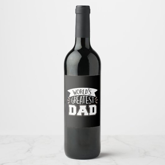 Daddy Gift World's größter Vater Weinetikett (Vorderseite)