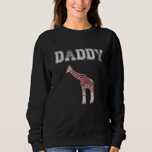 DADDY Giraffe Men Red Plaid Christmas Pajama Famil Sweatshirt (Vorderseite)