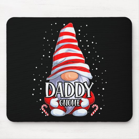 Daddy Gnome Christmas Pajamas Matching Family Grou Mousepad (Vorne)