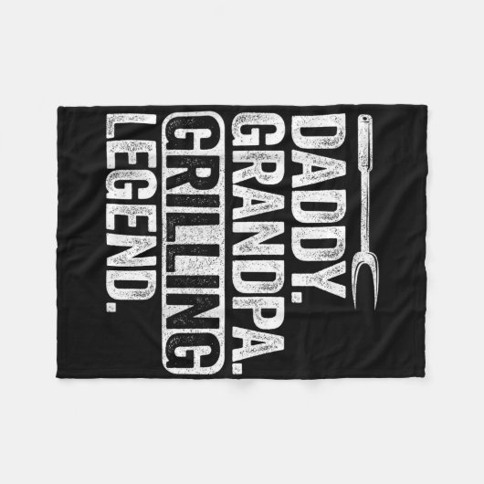 Daddy Grandpa Grilling Legend Rauchen Fleisch Funn Fleecedecke (Vorderseite (Horizontal))
