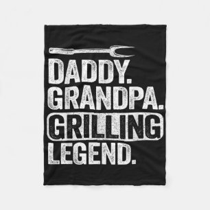Daddy Grandpa Grilling Legend Rauchen Fleisch Funn Fleecedecke