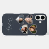 Daddy Grey Hearts Vier-Kinder-Foto-Collage  Case-Mate iPhone Hülle (Rückseite (Horizontal))