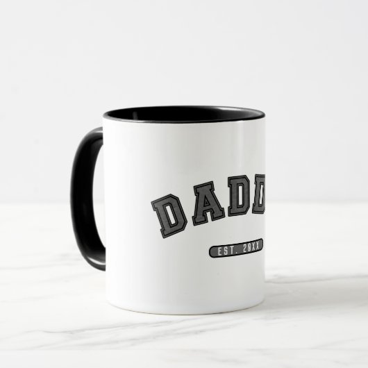 Daddy Grey Leather Est. etablierte Grafik Tasse (Vorderseite Links)