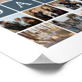 Daddy Grid 30 Photo Collage Family Keepsake Poster (Ecke)
