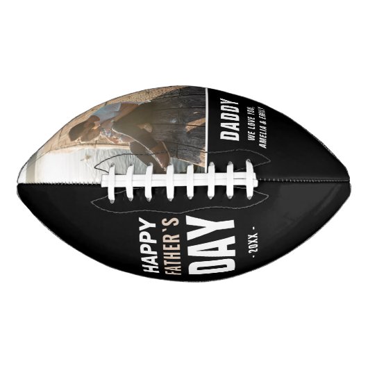 Daddy Happy Vatertag Foto Football (Vorderseite)
