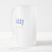 Daddy hat ein benutzerdefiniertes Jahr eingerichte Mattglas Bierglas (Vorderseite Links)