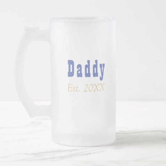 Daddy hat ein benutzerdefiniertes Jahr eingerichte Mattglas Bierglas (Links)
