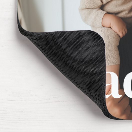 Daddy Heart - Foto des Ersten Vaters Mousepad (Ecke)