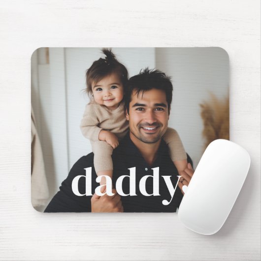 Daddy Heart - Foto des Ersten Vaters Mousepad (Mit Mouse)