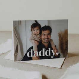 Daddy Heart - Foto-Karte des ersten Vaters Karte