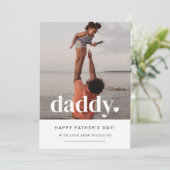 Daddy Heart - Foto-Karte des Vaters Einladung (Stehend Vorderseite)