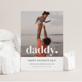 Daddy Heart - Foto-Karte des Vaters Einladung