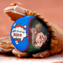 Daddy Hero Superhero Vater Father's Day Foto Baseb Baseball