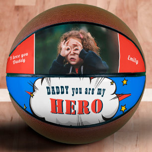 Daddy Hero Superhero Vater Father's Day Foto Basketball