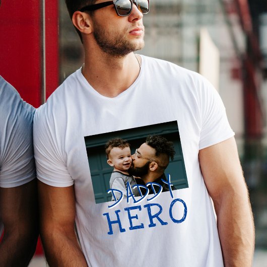 Daddy Hero Vater und Kid Custom Foto T-Shirt