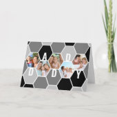 Daddy Honeycomb Foto Collage 5 Foto Birthday Karte (Vorderseite)