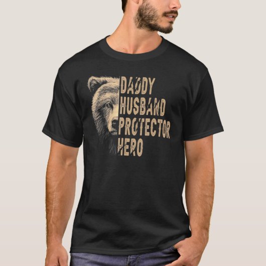 Daddy Husband Protector Hero Daddy Bar T-Shirt (Vorderseite)