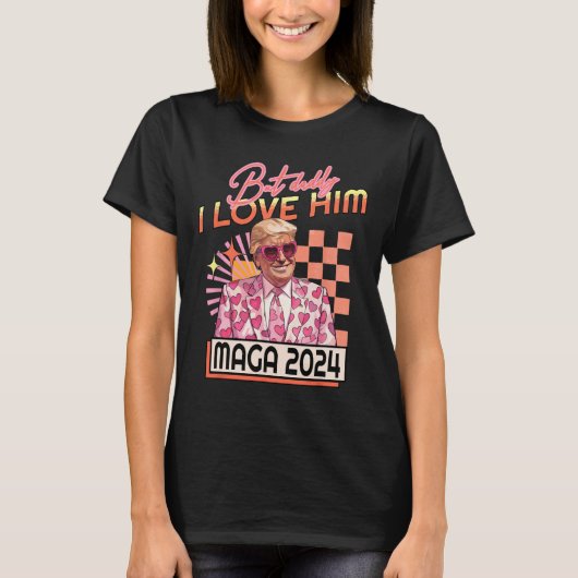 Daddy I Liebe Ihm Maga 2024 Donald Trump Zurück 4. T-Shirt (Vorderseite)