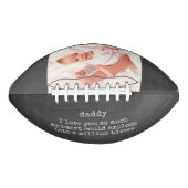 Daddy I Liebe You Gedicht auf Chalkboard - Benutze Football (Vorderseite)