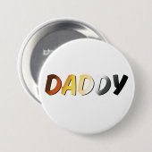 Daddy in Bärenfarben - Bold Gay Bar Design Button (Vorne & Hinten)