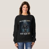 Daddy in den Schafen Funny Alpha Werwolf Wolf Meme Sweatshirt (Vorne ganz)
